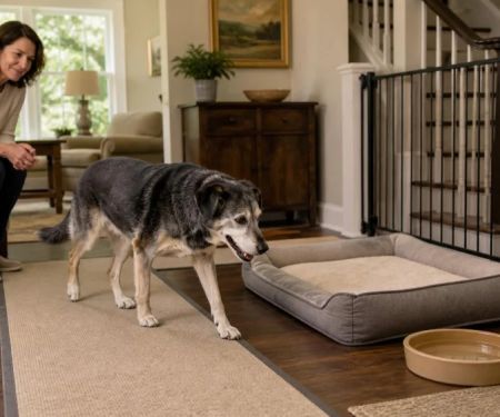Senior Pet Home Setup: Traction, Access, and Rest