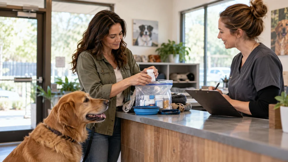 Pet Boarding Medication Handoff: Dose, Time, and Contact