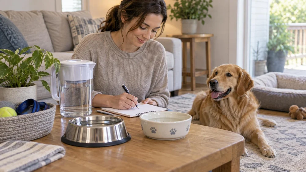 Pet Water Intake Log: Bowls, Timing, and Vet Questions